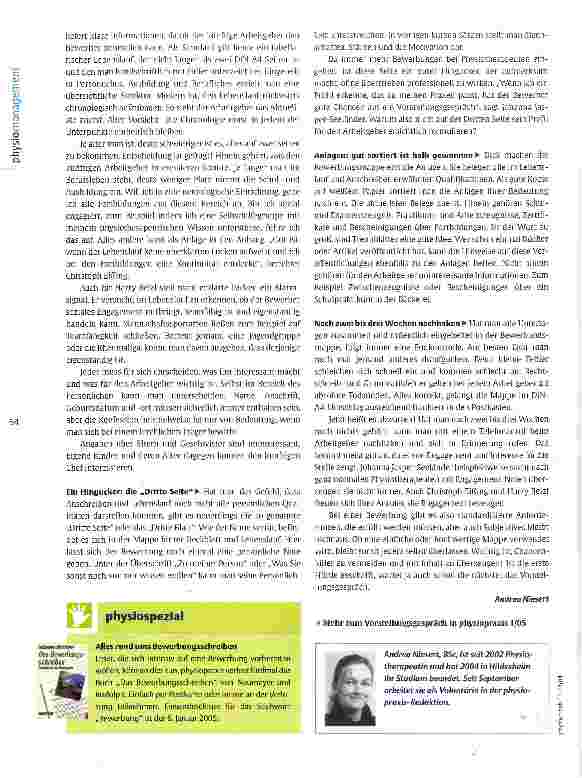 Vorschauseite 3: Die schriftliche Bewerbung Der erste Eindruck zählt