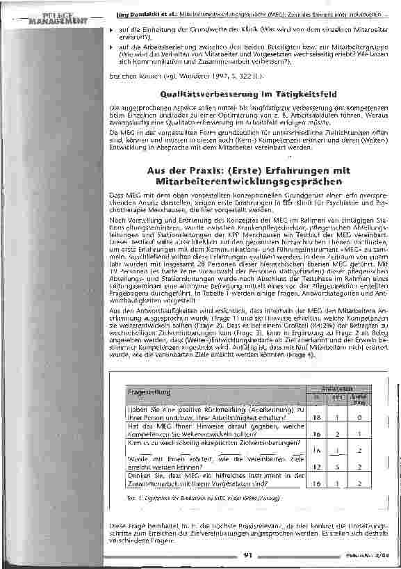 Vorschauseite 6: Mitarbeiterentwicklungsgespräche (MEG) Zentrales Element einer individuellen Personalentwicklung