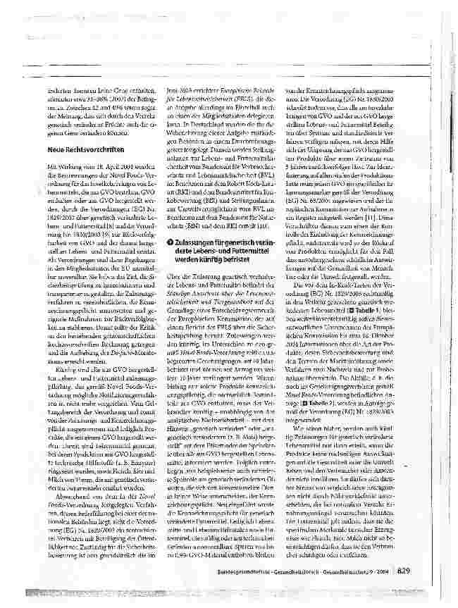 Vorschauseite 4: Genetisch veränderte Pflanzen und LebensmittelsicherheitZum Stand der Entwicklung und der Diskussion in der Europäischen Union