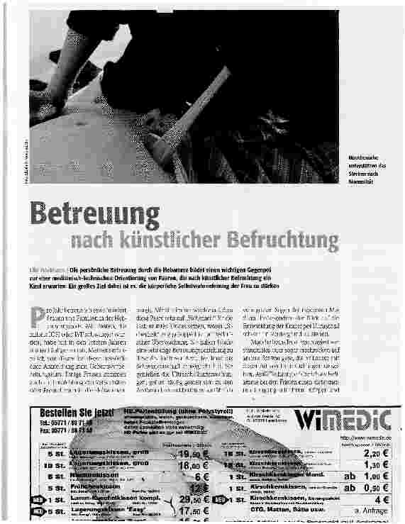 Vorschauseite 1: Betreuung nach künstlicher Befruchtung