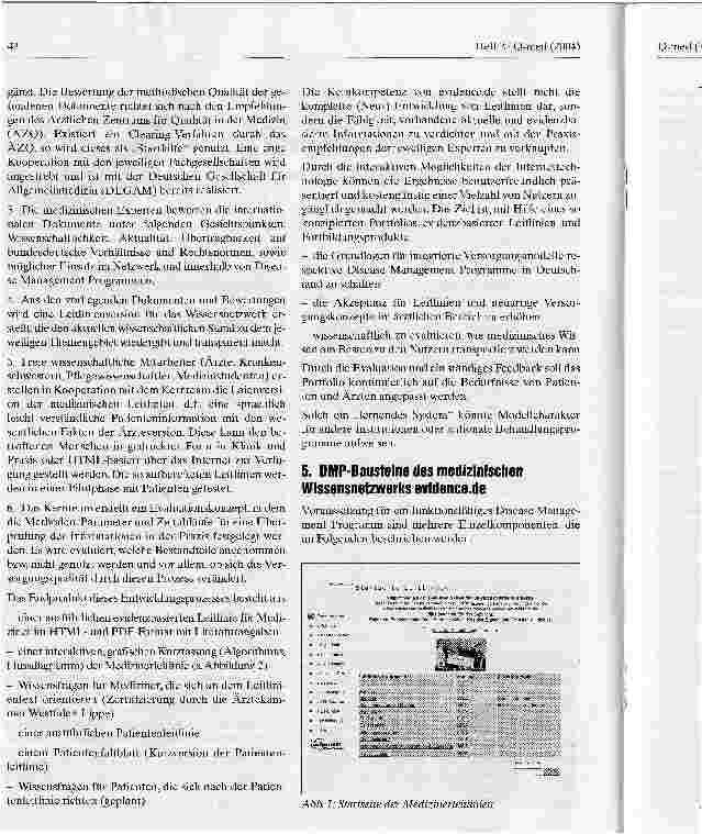 Vorschauseite 3: Praxisgetestete Komponenten für Disease Management Programme - das medizinische Wissensnetzwerk evidence. de der Universität Witten/Herdeeke