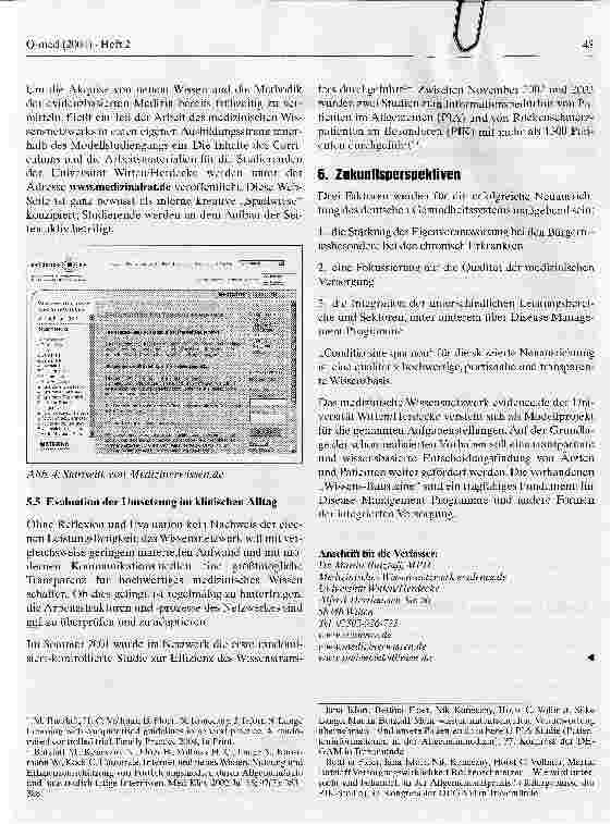 Vorschauseite 6: Praxisgetestete Komponenten für Disease Management Programme - das medizinische Wissensnetzwerk evidence. de der Universität Witten/Herdeeke
