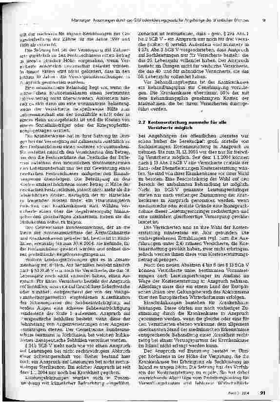Vorschauseite 2: Neuerungen durch das GKV-Modernisierungsgesetz für Angehörige des öffentlichen Dienstes
