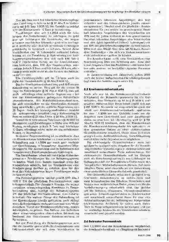 Vorschauseite 4: Neuerungen durch das GKV-Modernisierungsgesetz für Angehörige des öffentlichen Dienstes