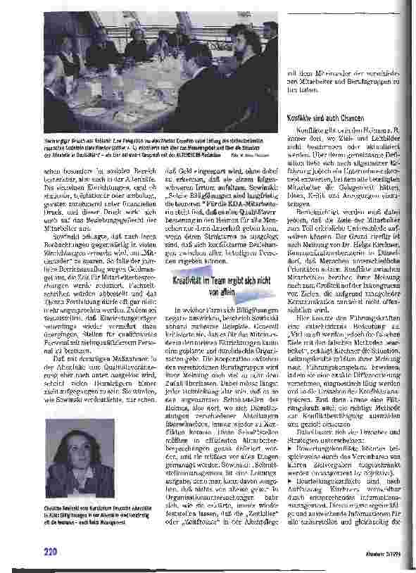 Vorschauseite 3: Mit Konzept und Teamgeist Altenpflege 94 zeigte Wege in die Zukunft