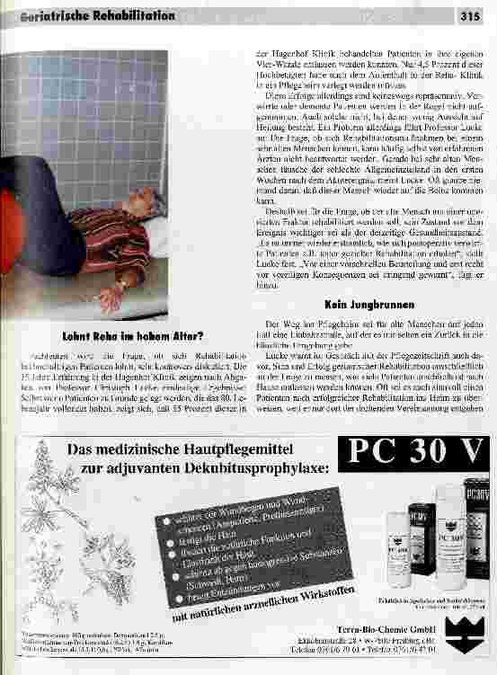 Vorschauseite 3: Hilfe zur Selbsthilfe als Programm Geriatrische Rehaklinik in Langenhagen besteht 15 Jahre