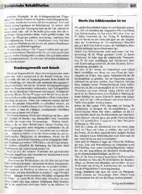 Vorschauseite 5: Hilfe zur Selbsthilfe als Programm Geriatrische Rehaklinik in Langenhagen besteht 15 Jahre