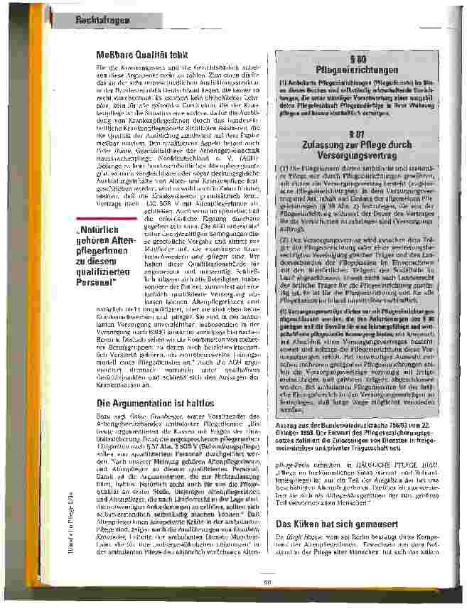 Vorschauseite 2: Diskriminierung in der Altenpflege?