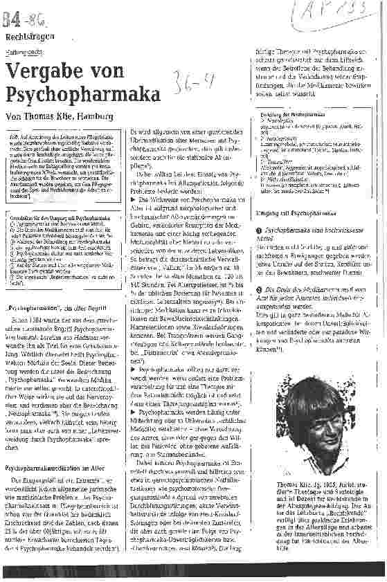 Vorschauseite 1: Haftungsrecht: Vergabe von Psychopharmaka