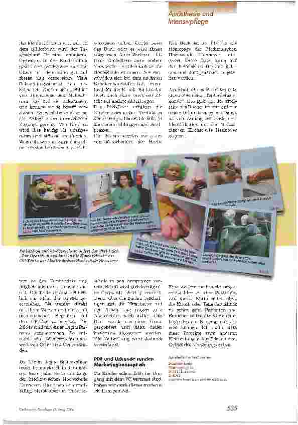 Vorschauseite 2: Zur Operation mal kurz in die KinderklinikKindgerechte Anästhesieaufklärung mit dem Pixi-Buch