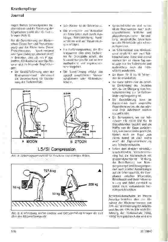 Vorschauseite 5: Rückenschmerz - Rückenschule Rückenschulprogramme in der Krankenpflege