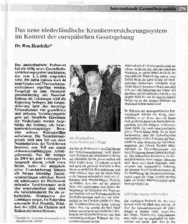 Vorschauseite 1: Das neue niederländische Krankenversicherungssystem im Kontext der europäischen Gesetzgebung