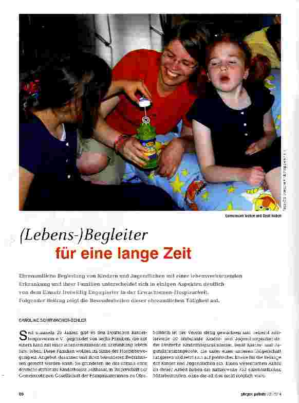 Vorschauseite 1: (Lebens-)Begleiter für eine lange Zeit