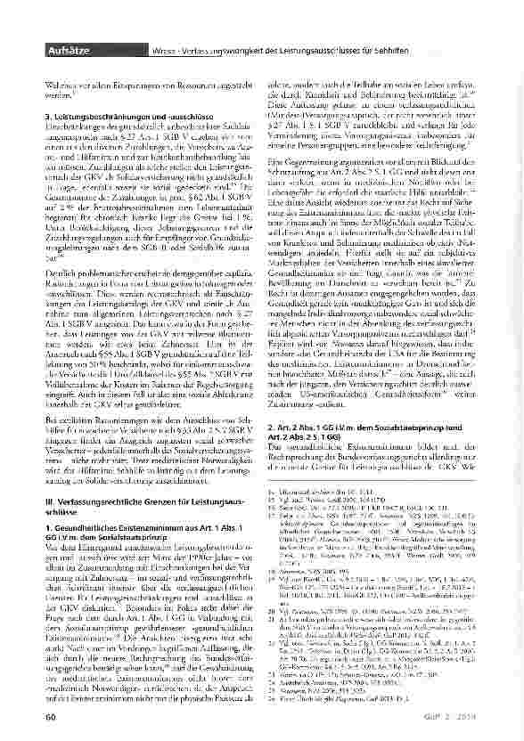 Vorschauseite 3: Verfassungsrechtliche Anforderungen an Leistungsausschlüsse in der GKV - am Beispiel der Gleichheitswidrigkeit des Leistungsausschlusses für Sehhilfen nach§33Abs. 2S. 2SGBVi. V. m…
