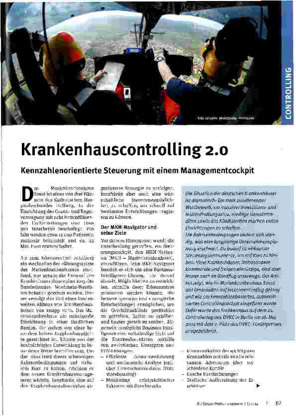 Vorschauseite 1: Krankenhauscontrolling 2. 0