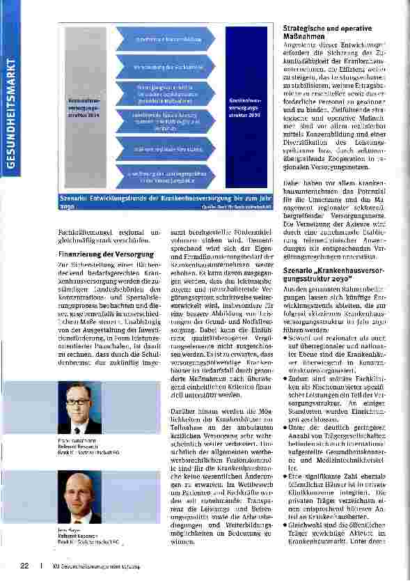 Vorschauseite 2: Krankenhausversorgungsstruktur 2030