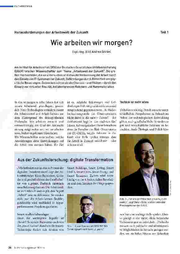 Vorschauseite 1: Wie arbeiten wir morgen?