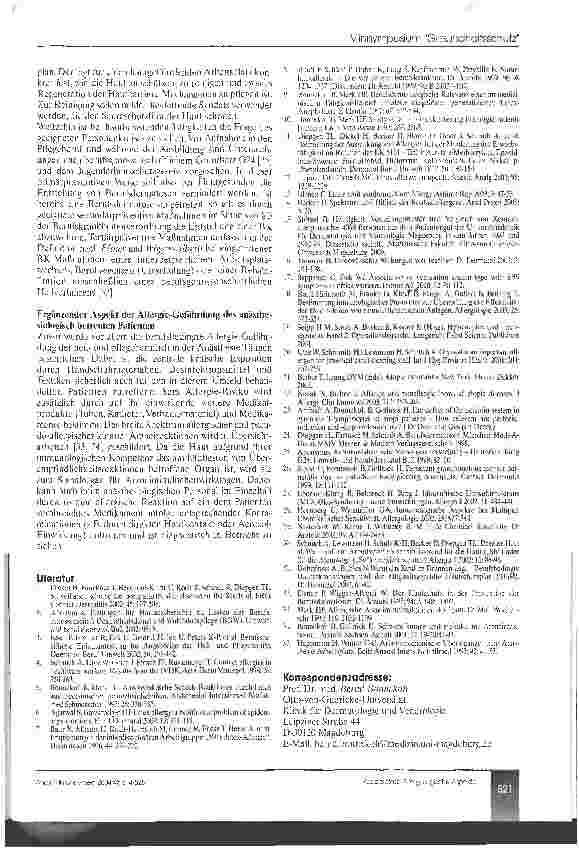 Vorschauseite 6: Allergologische Aspekte am anästhesiologischen Arbeitsplatz