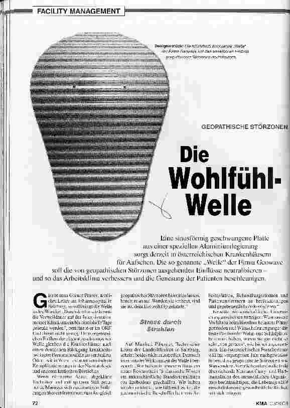 Vorschauseite 1: Geopathische Störzonen Die Wohlfühl-Welle