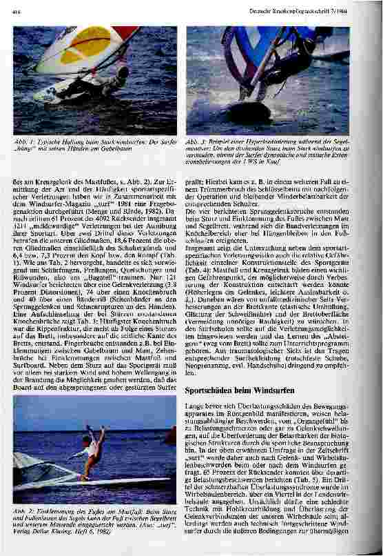 Vorschauseite 2: Sportmedizinische Aspekte zum Windsurfen