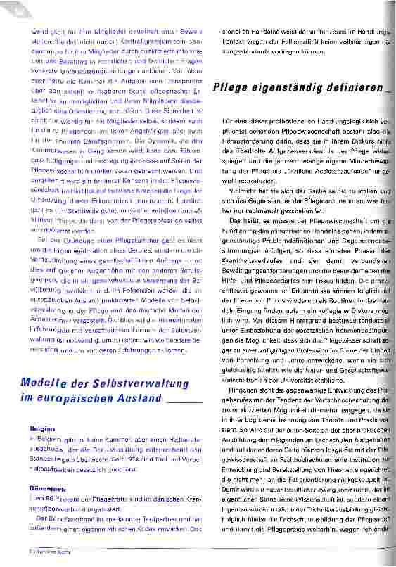 Vorschauseite 4: Vision Pflegekammer Pro und Contra