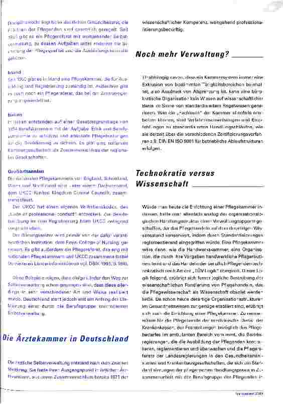 Vorschauseite 5: Vision Pflegekammer Pro und Contra