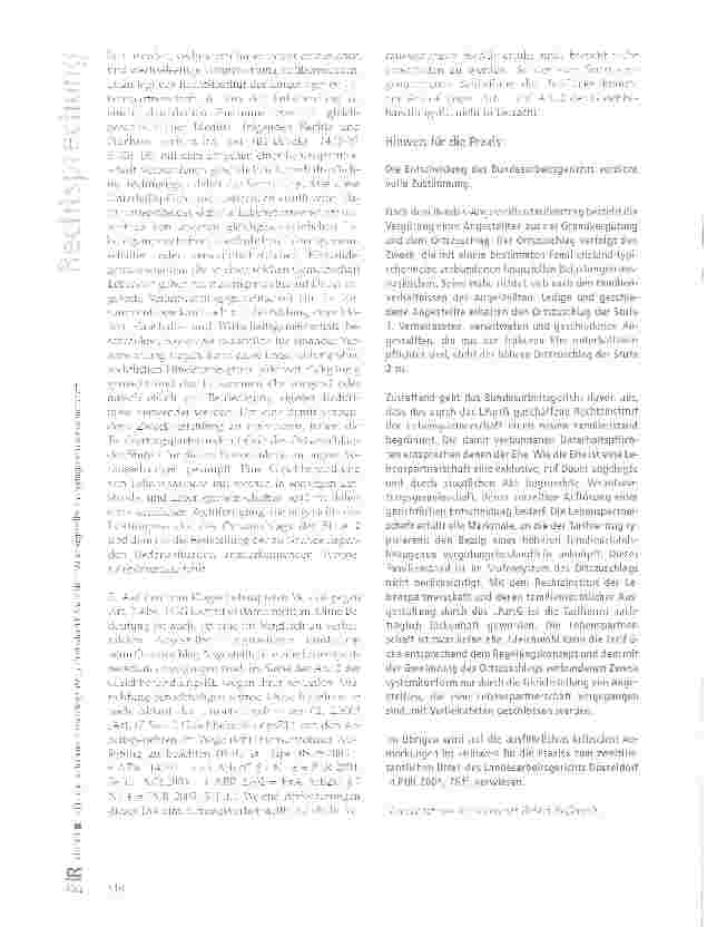 Vorschauseite 6: Zahlung eines höheren Ortszuschlags nach § 29 Abschnitt BAbs. 2 Nr. 1 B AT an Angestellte in eingetragener Lebenspartnerschaft