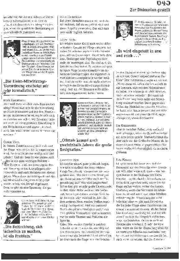Vorschauseite 3: Heim-Mitwirkung: Anspruch und Wirklichkeit