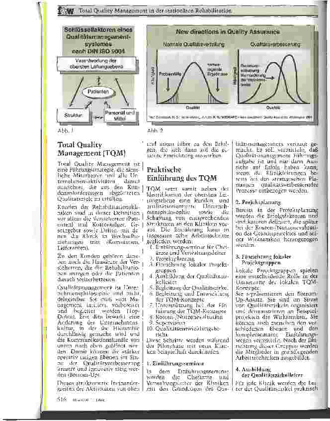 Vorschauseite 2: Total Quality Management in der stationären Rehabilitation