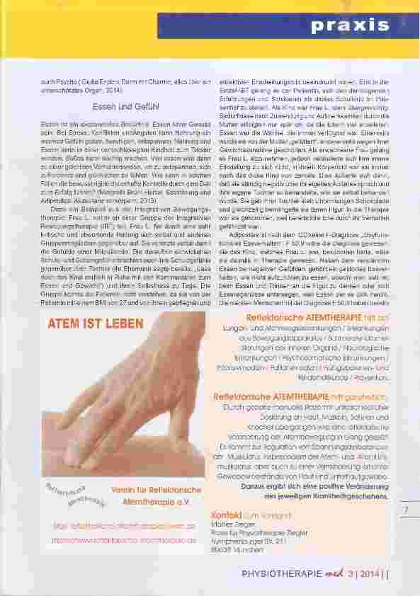 Vorschauseite 3: Adipositas eine Herausforderung für die Physiotherapie