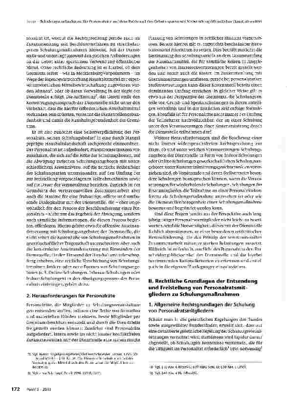 Vorschauseite 2: Schulungsmaßnahmen für Personalräte auf dem Prüfstand des Gebots sparsamer Verwendung öffentlicher Haushaltsmittel