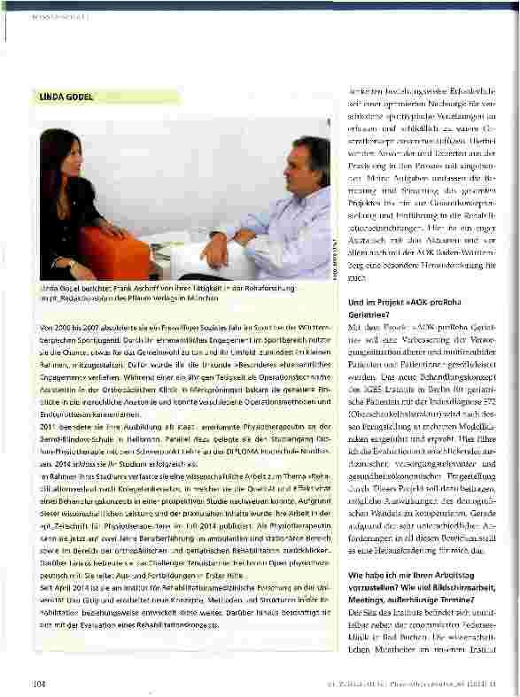 Vorschauseite 3: Physiotherapeutisches Handlungsfeld Rehaforschung