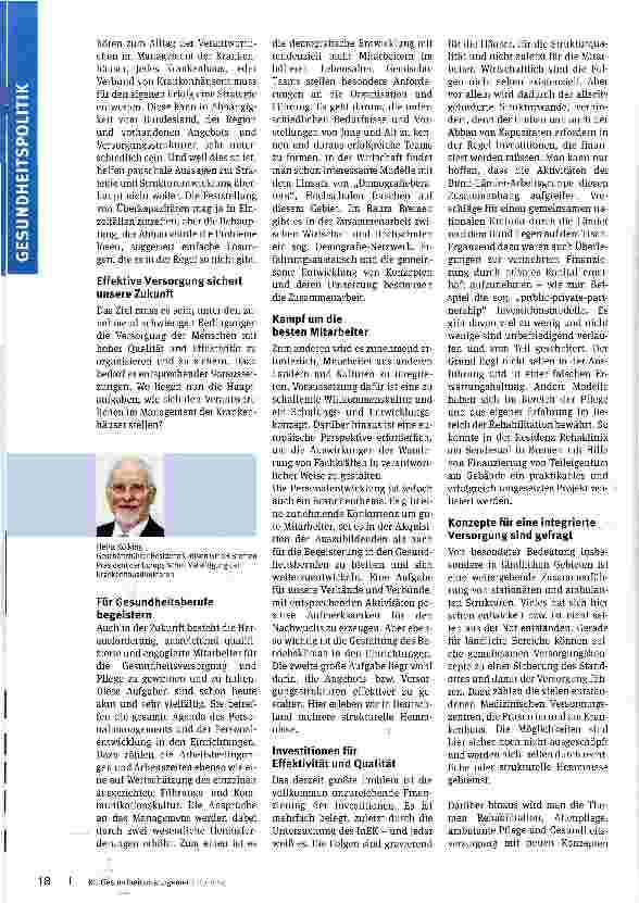 Vorschauseite 2: Gesundheitspolitische Positionen