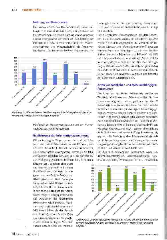 Vorschauseite 2: Welche Angebote erwarten Wissenschaftler(innen) von der Hochschulbibliothek? Ergebnisse einer Befragung ander Albert-Ludwigs-Universität Freiburg