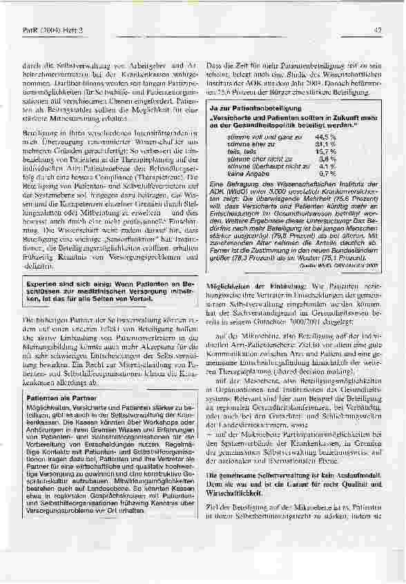 Vorschauseite 2: Patientenvertreter - Spielfeld statt Tribüne