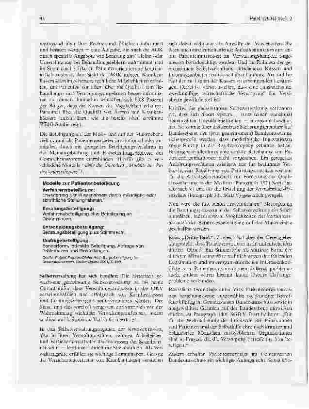 Vorschauseite 3: Patientenvertreter - Spielfeld statt Tribüne
