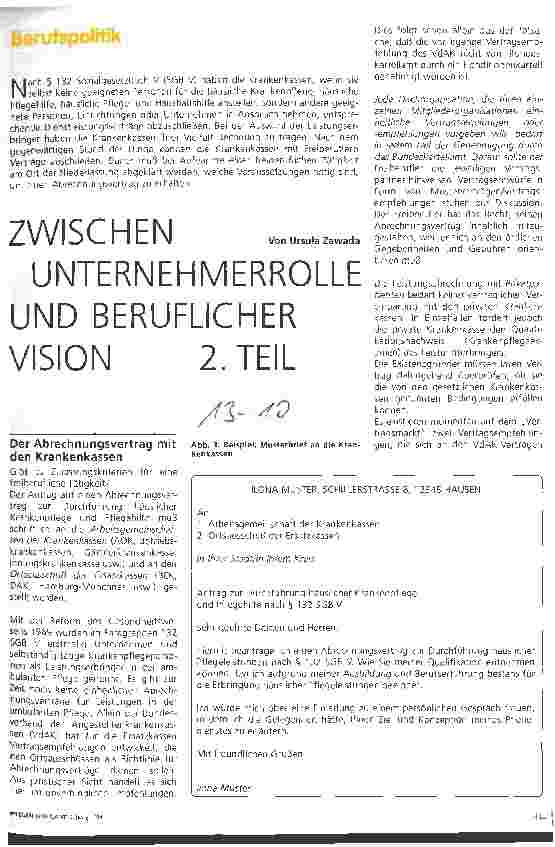 Vorschauseite 1: Zwischen Unternehmerrolle und beruflicher Vision Berufspolitik