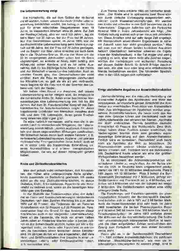 Vorschauseite 2: Rund um das Arzneimittel Produktion, Werbung und Verbrauch, Mißbrauch und Nebenwirkungen