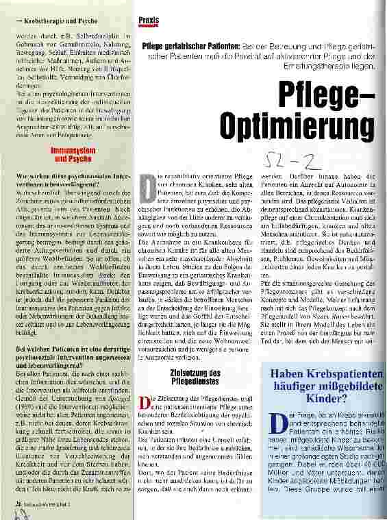 Vorschauseite 1: Pflege-Optimierung Pflege geriatrischer Patienten