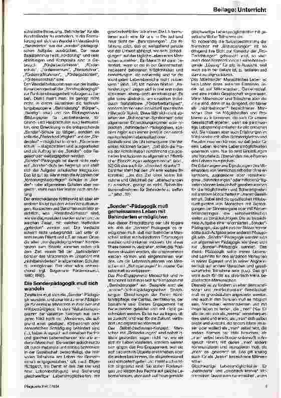 Vorschauseite 2: Sonder-Pädagogik? Sonder-(Schul)Pädagogen und Pädagoginnen als Lebensund Lernbegleiter von Kindern und Jugendlichen mit chronischen Krankheiten und als Partner der Angehörigen