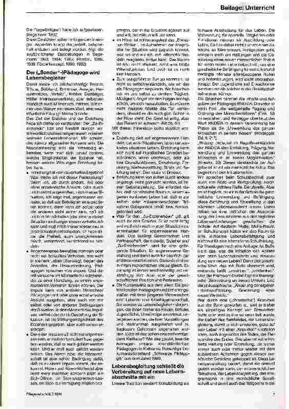 Vorschauseite 6: Sonder-Pädagogik? Sonder-(Schul)Pädagogen und Pädagoginnen als Lebensund Lernbegleiter von Kindern und Jugendlichen mit chronischen Krankheiten und als Partner der Angehörigen
