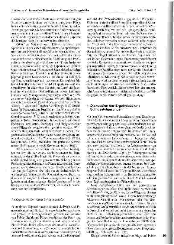 Vorschauseite 6: Innovative Potenziale und neue Handlungsfelder für zukünftige Dienstleistungen in der Pflege