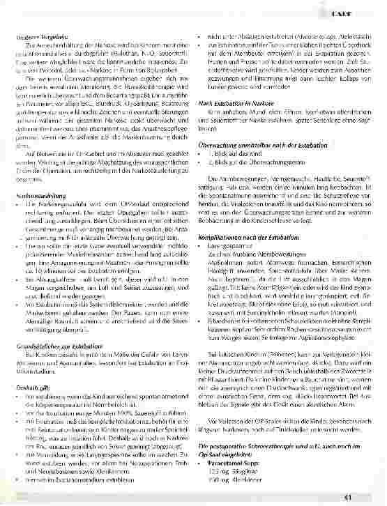 Vorschauseite 5: Besonderheiten in der Kinderanästhesie Teil III: Die Kindernarkose von der Prämedikation bis zur Extubation