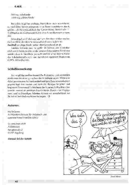 Vorschauseite 6: Besonderheiten in der Kinderanästhesie Teil III: Die Kindernarkose von der Prämedikation bis zur Extubation