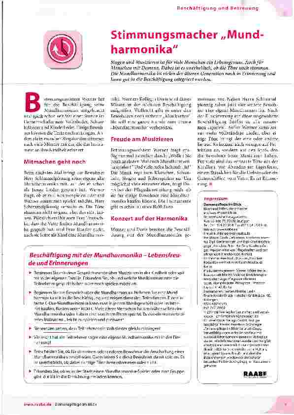 Vorschauseite 1: Stimmungsmacher „Mund-harmonika
