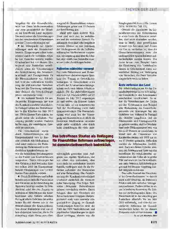 Vorschauseite 2: Schuldenkrise entwickelt sich zur Gesundheitskrise