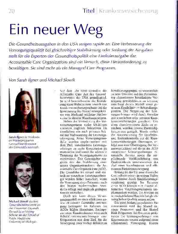 Vorschauseite 1: Ein neuer Weg