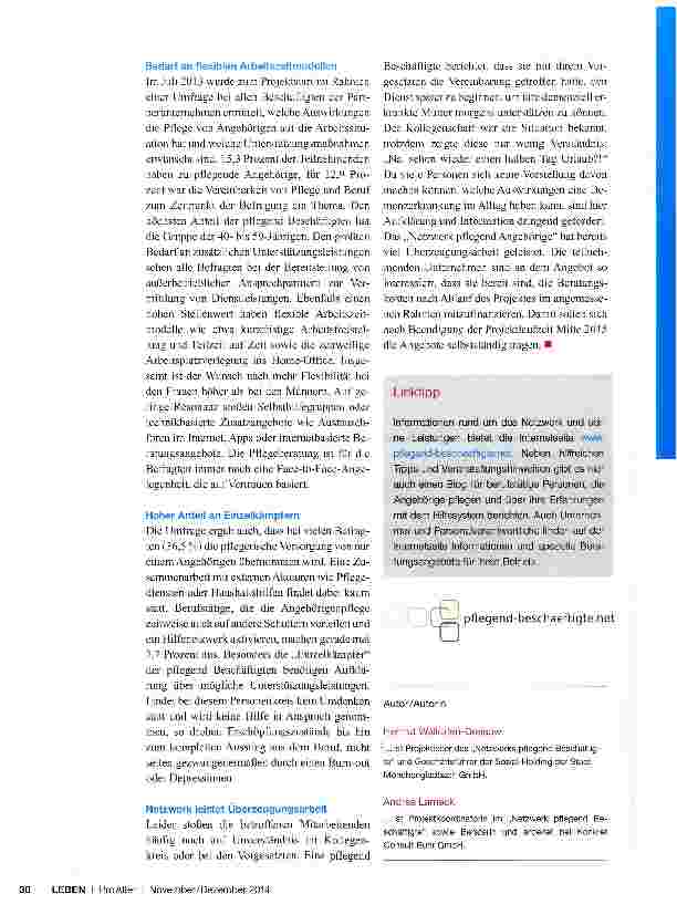 Vorschauseite 3: Wenn Mitarbeitende zu pflegenden Angehörigen werden