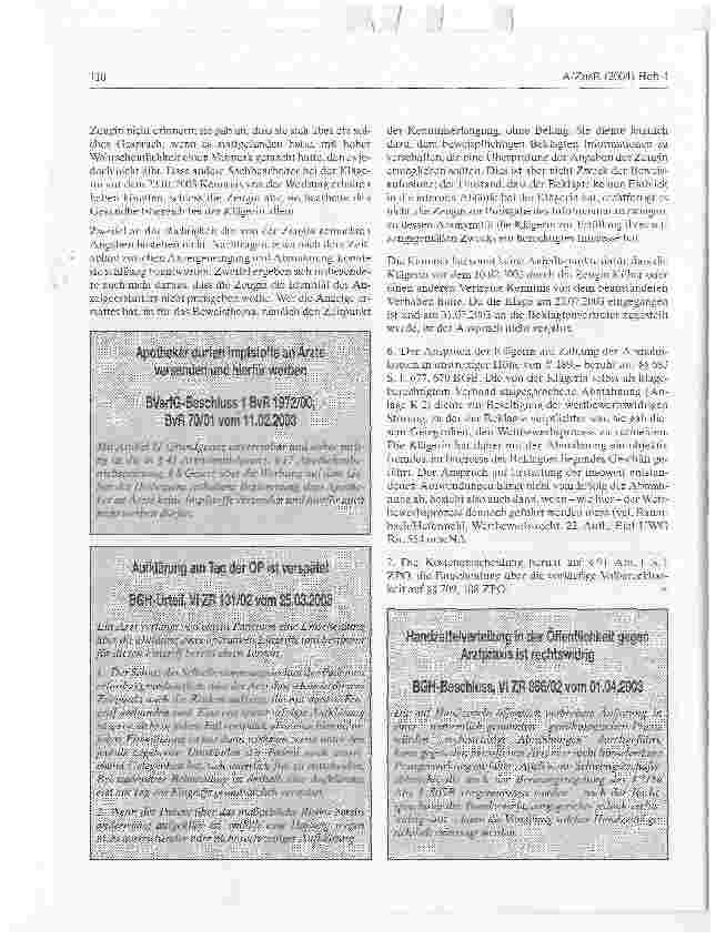 Vorschauseite 4: Werbung im Gesundheitszentrum