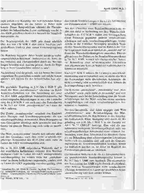 Vorschauseite 2: Standardtherapeutika nach den neuen AMR contra Verordnungsfähigkeit verschreibungspflichtiger Arzneimittel